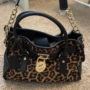MK fur cheetah handbag